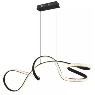 GLOBO 67341S SWIRL LED függeszték 40W 230V IP20 1xLED fekete HxSzxM=1080x330x1200mm 2860lm 4000K