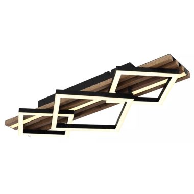 GLOBO 67344D2 OBRIEN LED mennyezeti lámpa 32W 230V IP20 1xLED fekete HxSzxM=610x310x95mm 1590lm 3000K