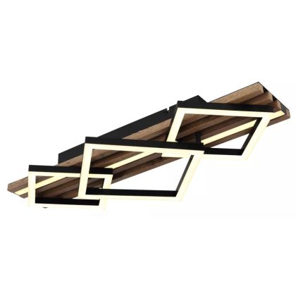   GLOBO 67344D2 OBRIEN LED mennyezeti lámpa 32W 230V IP20 1xLED fekete HxSzxM=610x310x95mm 1590lm 3000K