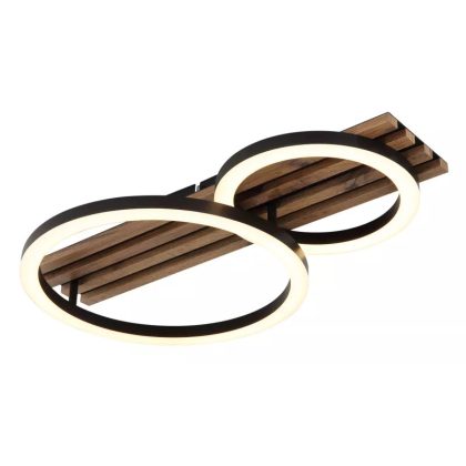   GLOBO 67353D2 TISHA LED mennyezeti lámpa 18W 230V IP20 1xLED fekete HxSzxM=480x300x95mm 850lm 3000K