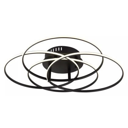   GLOBO 67355-55 KOMBOS LED mennyezeti lámpa 55W 230V IP20 1xLED fekete d=515 mm 3750lm 4000K