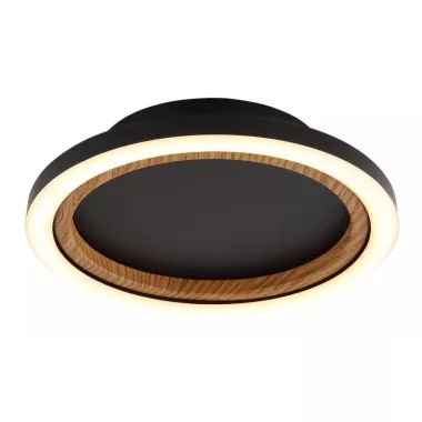 GLOBO 67356D DAKARI I LED mennyezeti lámpa 12W 230V IP20 1xLED fekete d=205 mm 490lm 3000K