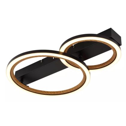   GLOBO 67356D2 DAKARI I LED mennyezeti lámpa 30W 230V IP20 1xLED fekete HxSzxM=440x300x70mm 1080lm 3000K