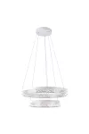 GLOBO 68225-60 SMITTY Függeszték fém fehér akril buborék mintás búrával. Kör átmérők: 40, 60 cm. Ø:600, H:1200, inkl. 1xLED 60W 230V, 4100lm, 4000K