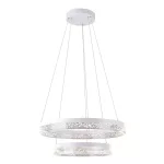   GLOBO 68225-60 SMITTY Függeszték fém fehér akril buborék mintás búrával. Kör átmérők: 40, 60 cm. Ø:600, H:1200, inkl. 1xLED 60W 230V, 4100lm, 4000K