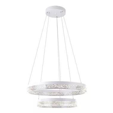 GLOBO 68225-60 SMITTY Függeszték fém fehér akril buborék mintás búrával. Kör átmérők: 40, 60 cm. Ø:600, H:1200, inkl. 1xLED 60W 230V, 4100lm, 4000K