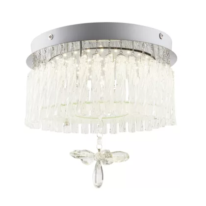   GLOBO 68397-12 Mennyezeti K9 kristály virággal, LED 12W 39V, 840lm, 4000K, Ø280x219mm