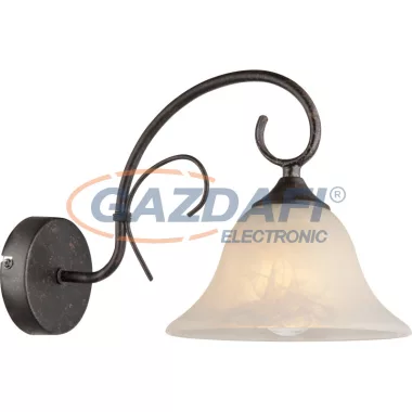 GLOBO 68410W ARIES Fali rozsdabarna,, alabástom fehér, AL:330, exkl. 1xE27 60W 230V