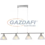   GLOBO 68618-4 Függeszték matt króm, üveg, E14 LED 4W 230V, 400lm, 3000K, 1000x160x1500mm