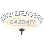   GLOBO 6889 Mennyezeti, antik, üveg alabástrom, E27 60W 230V, Ø400x180mm