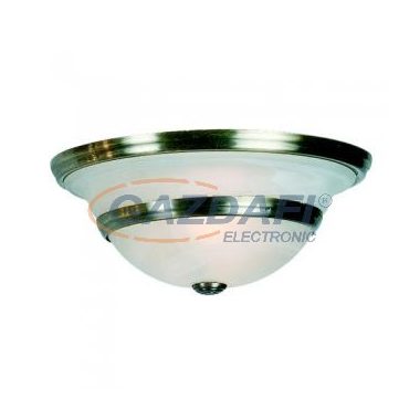 GLOBO 6895-2 Mennyezeti, bronz, üveg alabástrom, E27 60W 230V, Ø340x150mm