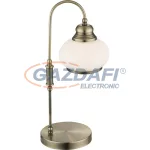   GLOBO 6900-1T NOSTALGIKA Asztali bronz,üveg opál ,LxH:180x400, exkl. 1xE14 40W 230V