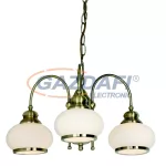   GLOBO 6900-3 NOSTALGIKA Csillár bronz,üveg opál, D:440, H:980, exkl. 3xE14 40W 230V