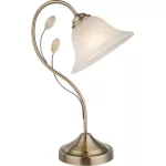   GLOBO 69007-1T POSADAS Asztali lámpa bronz, üveg DM: 190mm, LxBxH:270x150x420, 1xE27 60W 230V