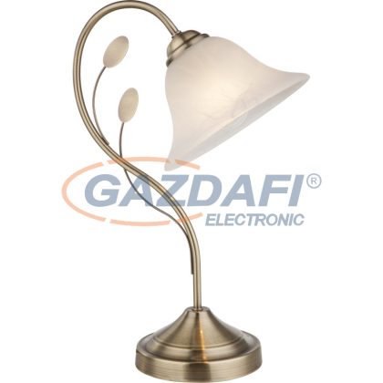   GLOBO 69007-1T POSADAS Asztali lámpa bronz, üveg DM: 190mm, LxBxH:270x150x420, 1xE27 60W 230V