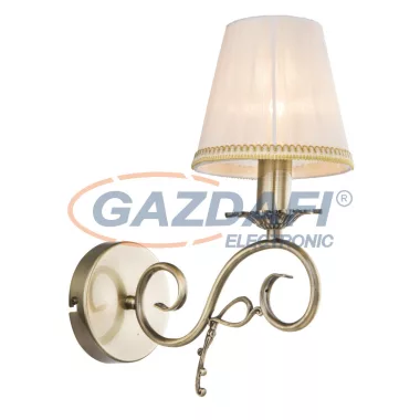 GLOBO 69011W GENOVEVA III Falikar bronz, textil fehér, BxH:140x335, AL:280, 1xE14 60W 230V