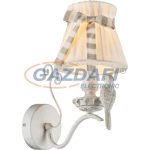   GLOBO 69027-1W SAVIO Falikar fehér , textil ernyővel, 1xE14 40W 230V