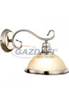 GLOBO 6905-1W SASSARI Fali lámpa, 60W, E27, 230V, antik sárgaréz, üveg