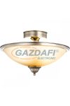 GLOBO 6905-2D SASSARI Mennyezeti lámpa, 60W, 2x E27, antik sátgaréz, üveg