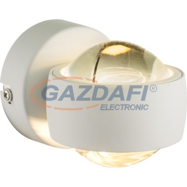 GLOBO78293 Randi Fali lámpa,6W, 3000 K, 420 Lm, fém fehér, üveg