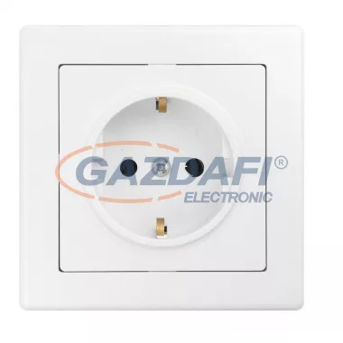 GREENLUX GXKP007 Csatlakozóaljzat SCHUKO JUPITER 250V 16A fehér 2P+PE GREENLUX GXKP007 Csatlakozóaljzat SCHUKO JUPITER 250V 16A fehér 2P+PE