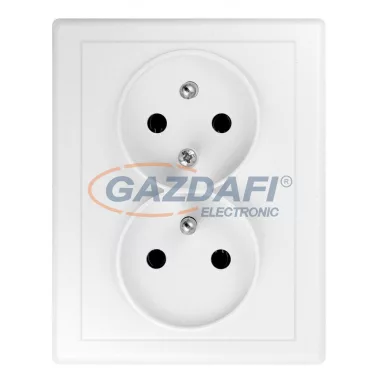 GREENLUX GXKP009 Dupla csatlakozóaljzat JUPITER 250V 16A fehér 2x(2P+PE) GREENLUX GXKP009 Dupla csatlakozóaljzat JUPITER 250V 16A fehér 2x(2P+PE)