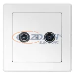   GREENLUX GXKP011 Televízió és rádió aljzat, végzáró JUPITER fehér