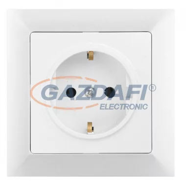 GREENLUX GXKP036 Csatlakozóaljzat SCHUKO PREMIUM fehér 250V 16A 2P+PE GREENLUX GXKP036 Csatlakozóaljzat SCHUKO PREMIUM fehér 250V 16A 2P+PE