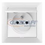   GREENLUX GXKP037 Csatlakozóaljzat PREMIUM fehér 250V 16A 2P+PE IP44