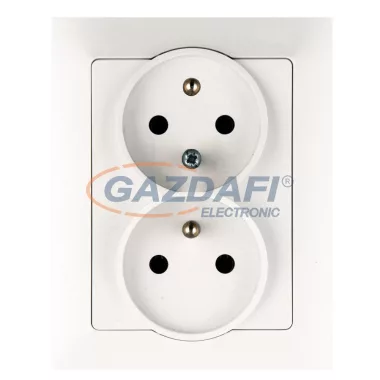 GREENLUX GXKP038 Dupla csatlakozóaljzat PREMIUM fehér 250V 16A 2x(2P+PE) GREENLUX GXKP038 Dupla csatlakozóaljzat PREMIUM fehér 250V 16A 2x(2P+PE)