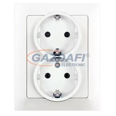 GREENLUX GXKP039 Dupla csatlakozóaljzat SCHUKO PREMIUM fehér 250V 16A 2x(2P+PE) GREENLUX GXKP039 Dupla csatlakozóaljzat SCHUKO PREMIUM fehér 250V 16A 2x(2P+PE)