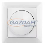   GREENLUX GXKP040 Forgatógombos fényerőszabályzó 230V, 50Hz, PREMIUM fehér, Pmin:60W, Pmax:400W