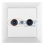   GREENLUX GXKP041 Televízió és rádió aljzat, végzáró 6db. PREMIUM fehér