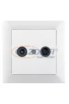 GREENLUX GXKP042 Televízió és rádió aljzat, átmenő PREMIUM fehér GREENLUX GXKP042 Televízió és rádió aljzat, átmenő PREMIUM fehér