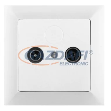 GREENLUX GXKP042 Televízió és rádió aljzat, átmenő PREMIUM fehér GREENLUX GXKP042 Televízió és rádió aljzat, átmenő PREMIUM fehér