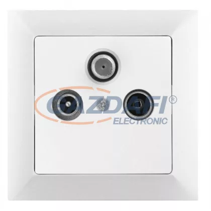 GREENLUX GXKP043 Televízió, rádió és szatelit aljzat, végzáró PREMIUM fehér GREENLUX GXKP043 Televízió, rádió és szatelit aljzat, végzáró PREMIUM fehér