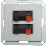   GREENLUX GXKP153 PREMIUM 2 AU M-S Dupla audio csatlakozóaljzat ezüst