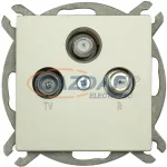   GREENLUX GXKP244 PREMIUM 2 TV+R+S M-P Televízió,rádió és szatelit dupla aljzat, végzáró pezsgő