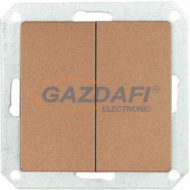GREENLUX GXKP334 PREMIUM TL-Z/S M-A Redőny nyomókapcsoló jelzőfénnyel mahagóni 10A GREENLUX GXKP334 PREMIUM TL-Z/S M-A Redőny nyomókapcsoló jelzőfénnyel mahagóni 10A
