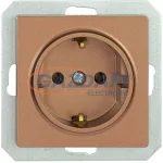   GREENLUX GXKP336 PREMIUM ZA-17 SCHUKO M-A Csatlakozóaljzat 2P+PE, 16A mahagóni