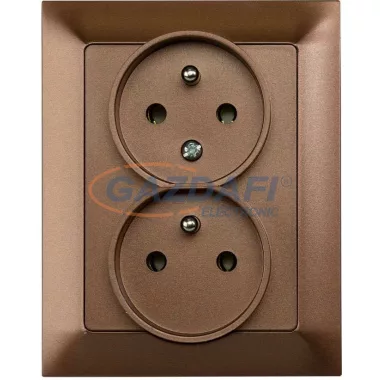 GREENLUX GXKP338 PREMIUM ZA-26 A Dupla csatlakozóaljzat 2x(2P+PE), 16A mahagóni GREENLUX GXKP338 PREMIUM ZA-26 A Dupla csatlakozóaljzat 2x(2P+PE), 16A mahagóni