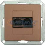   GREENLUX GXKP350 PREMIUM 2 PC M-A Dupla kommunikációs csatlakozóaljzat 2x8pin (2xRJ45) mahagóni