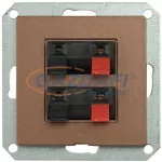   GREENLUX GXKP353 PREMIUM 2 AU M-A Dupla audio csatlakozóaljzat mahagóni