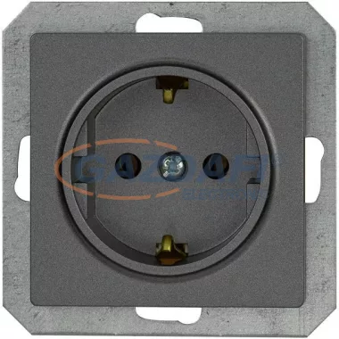 GREENLUX GXKP436 PREMIUM ZA-17 SCHUKO M-G Csatlakozóaljzat 2P+PE, 16A grafit GREENLUX GXKP436 PREMIUM ZA-17 SCHUKO M-G Csatlakozóaljzat 2P+PE, 16A grafit