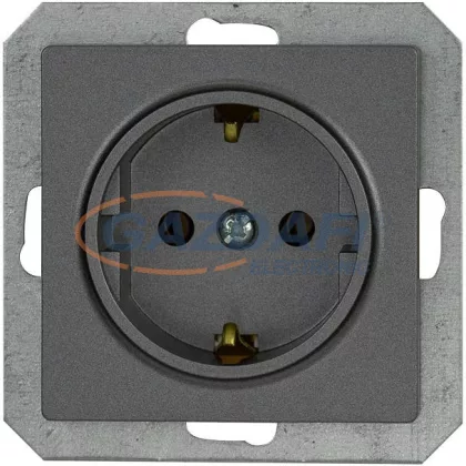 GREENLUX GXKP436 PREMIUM ZA-17 SCHUKO M-G Csatlakozóaljzat 2P+PE, 16A grafit GREENLUX GXKP436 PREMIUM ZA-17 SCHUKO M-G Csatlakozóaljzat 2P+PE, 16A grafit