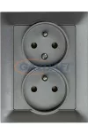 GREENLUX GXKP438 PREMIUM ZA-26 G Dupla csatlakozóaljzat 2x(2P+PE), 16A grafit GREENLUX GXKP438 PREMIUM ZA-26 G Dupla csatlakozóaljzat 2x(2P+PE), 16A grafit