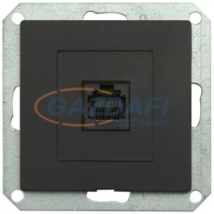 GREENLUX GXKP548 PREMIUM 1 PC M-N Kommunikációs csatlakozóaljzat 8pin (RJ45) matt fekete GREENLUX GXKP548 PREMIUM 1 PC M-N Kommunikációs csatlakozóaljzat 8pin (RJ45) matt fekete