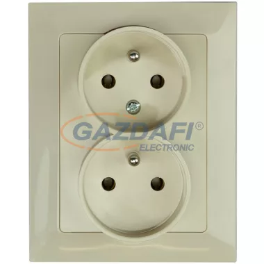 GREENLUX GXKP638 PREMIUM ZA-26 C Dupla csatlakozóaljzat 2x(2P+PE), 16A elefántcsont GREENLUX GXKP638 PREMIUM ZA-26 C Dupla csatlakozóaljzat 2x(2P+PE), 16A elefántcsont