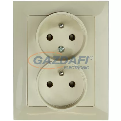 GREENLUX GXKP638 PREMIUM ZA-26 C Dupla csatlakozóaljzat 2x(2P+PE), 16A elefántcsont GREENLUX GXKP638 PREMIUM ZA-26 C Dupla csatlakozóaljzat 2x(2P+PE), 16A elefántcsont