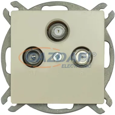 GREENLUX GXKP644 PREMIUM 2 TV+R+S M-C Televízió,rádió és szatelit dupla aljzat, végzáró elefántcsont GREENLUX GXKP644 PREMIUM 2 TV+R+S M-C Televízió,rádió és szatelit dupla aljzat, végzáró elefántcsont